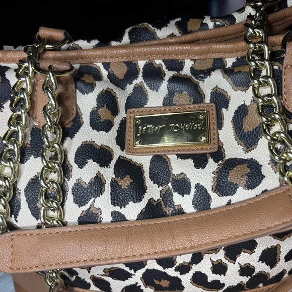 Betsey Johnson Tan Leopard Print Tote Bag - Picture 2 of 16